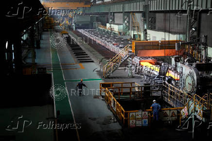 FILE PHOTO: Media tour to Baoshan Iron & Steel in Shanghai