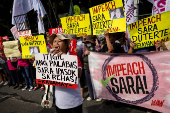 Philippines' leftist group holds protest to call for vice-president's ouster