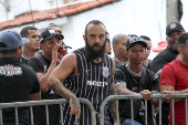 Torcida GAvies da Fiel em apoio ao presidente do Corinthians