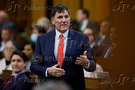 Canada's Minister of Public Safety, Democratic Institutions and Intergovernmental Affairs Dominic LeBlanc speaks during Question Period in the House of Commons on Parliament Hill in Ottawa