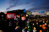 Protesters take part in a rally calling for the impeachment of South Korean President Yeol, in Seoul