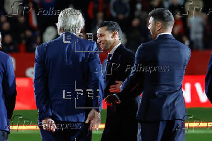 Homenaje de despedida a Jess Navas en el Snchez Pizjun de Sevilla