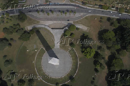 Vista area do Obelisco do Ibirapuera