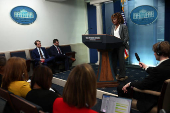 White House Press Secretary Karine Jean-Pierre holds a press briefing at the White House