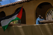 Protests continue at a protest encampment in support of Palestinians at Stanford university