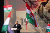 Celebrations of the 68th anniversary of the Hungarian Uprising of 1956, in Budapest