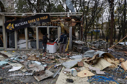 Aftermath of a Russian drone attack in Odesa