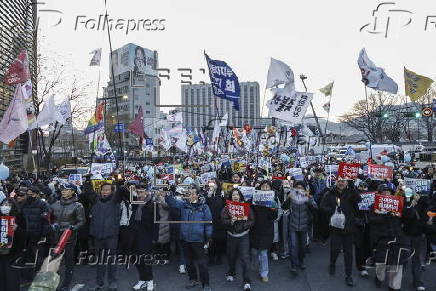 Rally demanding the detention of the impeached South Korean President Yoon Suk Yeol