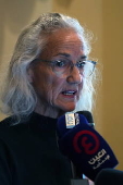 The mother of US journalist Austin Tice gives press conference in Damascus