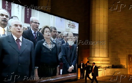 Dilma na inaugurao do Templo de Salomo