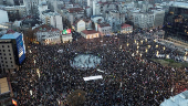 Anti-government protest following the Novi Sad railway station disaster, in Belgrade