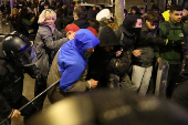 Protest against the eviction of the former Massana school in Barcelona