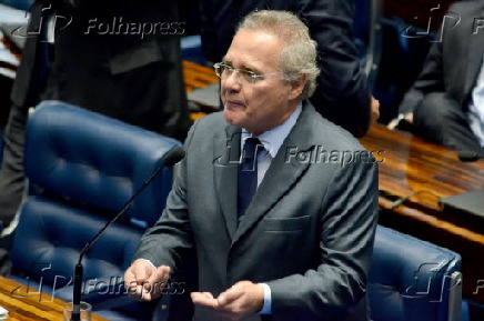 Renan Calheiros em sesso no plenrio do Senado Federal