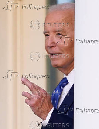 U.S. President Joe Biden delivers remarks at the White House