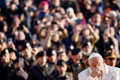 Pope Francis holds the weekly general audience