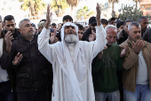 Funeral of Palestinians killed in an Israeli strike in Deir Al-Balah