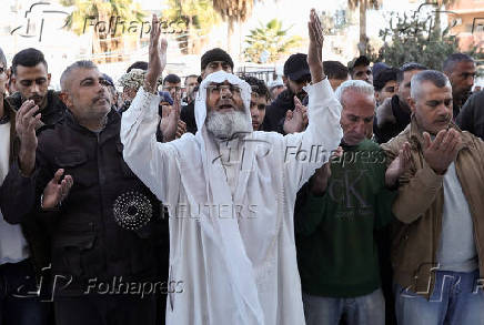 Funeral of Palestinians killed in an Israeli strike in Deir Al-Balah