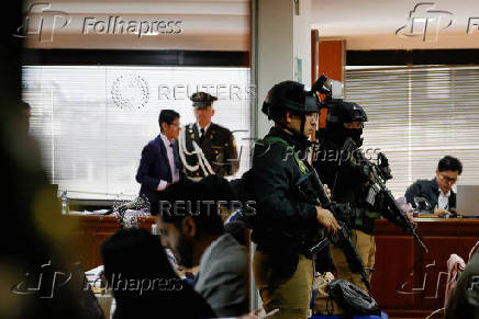 Ecuador's Attorney General Salazar attends hearing in Quito