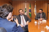 Reunio entre Guilherme Boulos e  o presidente dos Correios, Fabiano Silva