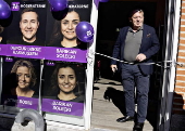 Election posters for the European Parliament election are being put up in Denmark