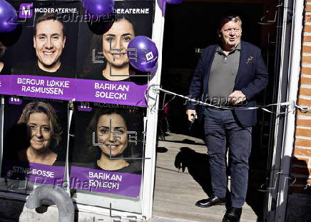 Election posters for the European Parliament election are being put up in Denmark