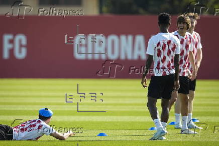 El Girona FC prepara su partido ante el Pars Saint-Germain