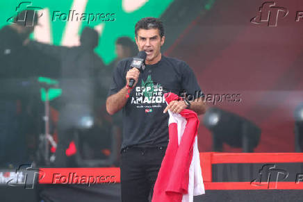 O governador do Par Helder Barbalho durante o Global Citizen Festival no Central Park