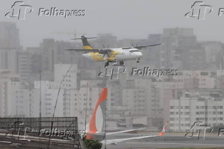 Manh com garoa no aeroporto de Congonhas