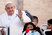 Pope Francis holds the weekly general audience