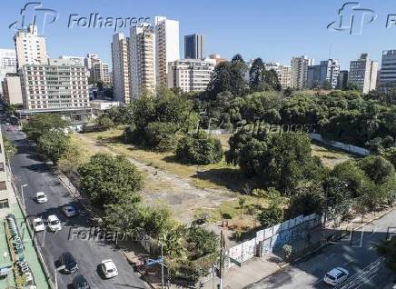 Vista area do parque Augusta, em So Paulo