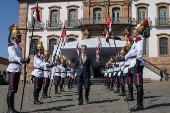 O governador de MG, Romeu Zema, durante cerimnia em Ouro Preto