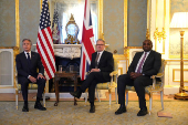 US Secretary Of State Meets The UK Prime Minister