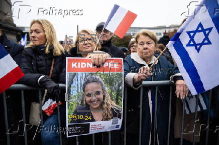 Rally in Paris for Israeli hostages held in Gaza