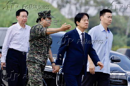 Taiwanese President Lai visits military camp in Taoyuan