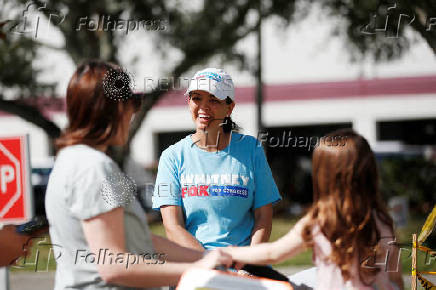 U.S. Democratic Congressional candidate Whitney Fox campaigns in Largo