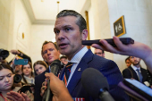 Meeting with Pete Hegseth, President-elect Donald Trump's nominee for defense secretary on Capitol Hill in Washington