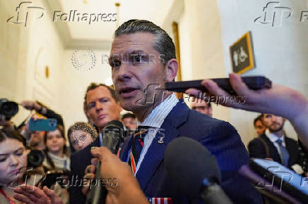 Meeting with Pete Hegseth, President-elect Donald Trump's nominee for defense secretary on Capitol Hill in Washington