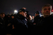 Protest over demolition and removal of Old Sava Bridge in Belgrade