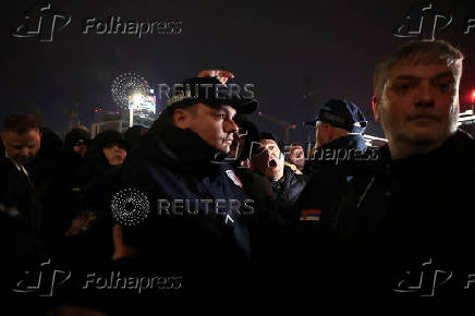 Protest over demolition and removal of Old Sava Bridge in Belgrade