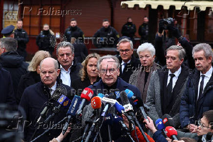 German Chancellor Scholz visits the site of Christmas market attack, in Magdeburg