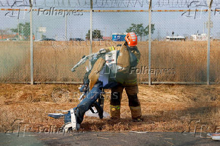 Aftermath of Jeju Air crash at South Korea's Muan airport