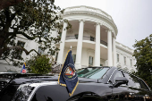 Motorcade is seen at the white house