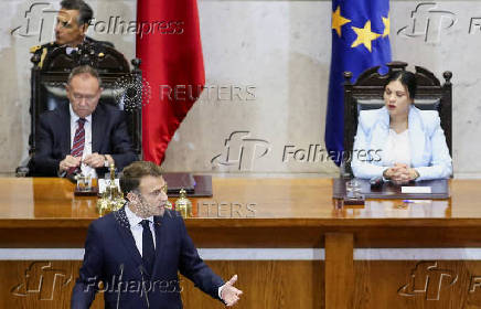 France's President Macron visits Chilean Congress in Valparaiso