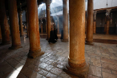 The Church of the Nativity ahead of the arrival of the Latin Patriarch of Jerusalem, Pierbattista Pizzaballa, in Bethlehem