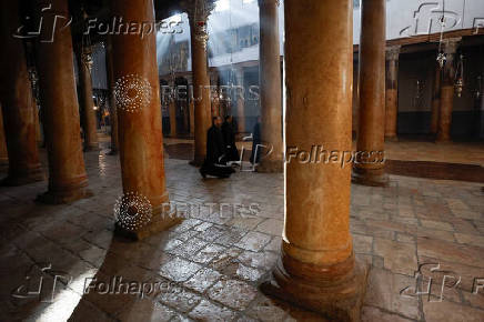 The Church of the Nativity ahead of the arrival of the Latin Patriarch of Jerusalem, Pierbattista Pizzaballa, in Bethlehem