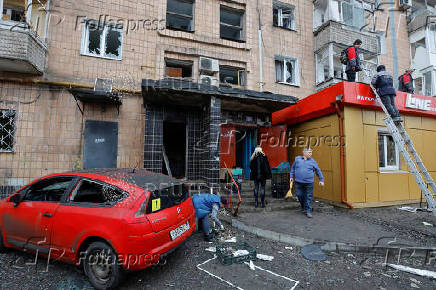 Aftermath of recent shelling in Donetsk