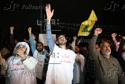 Protest against Israeli airstrikes on Hezbollah's central headquarters