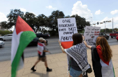 Demonstrations mark one year since the ongoing conflict between Israel and Hamas