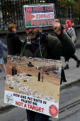 Demonstration in support of Palestinians in Gaza, in Dublin