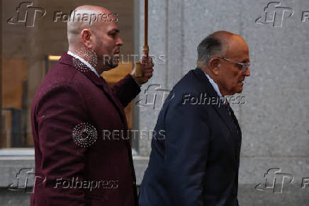 Former Trump lawyer and former New York City Mayor Giuliani arrives at U.S. Federal court, in New York